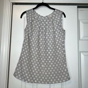 G rey Merona polka dot sleeveless blouse size Xs/Pt